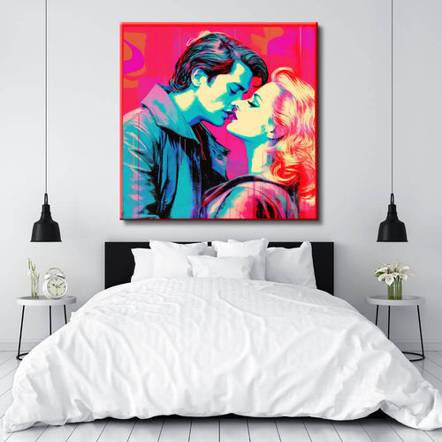 Pop art True colorful romance