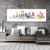Skyline Madrid Abstract Colorful Painting