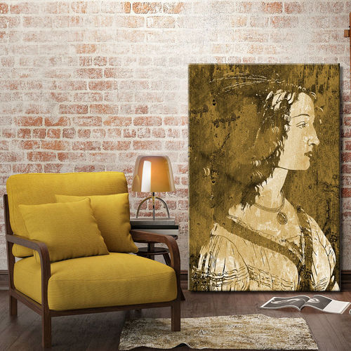 Picture of classic lady in ocher