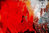 Volcano abstract picture in red