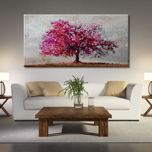 Magenta tree with gray background