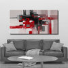 Red and gray abstract geometric picture
