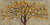 Cuadro árbol abstracto en amarillo mostaza