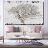 Black and white abstract tree painting