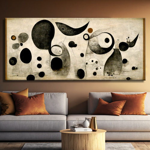Abstract Surreal Monochromatic Painting