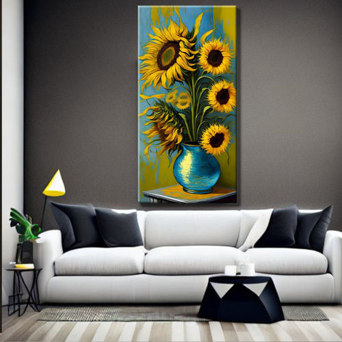 Picture of sunflowers Van Gogh style