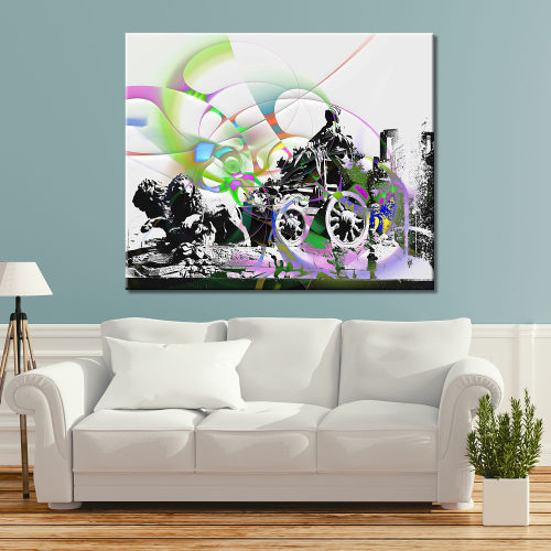 fantastic modern madrid pictures printed or painted of its monuments or iconic buildings