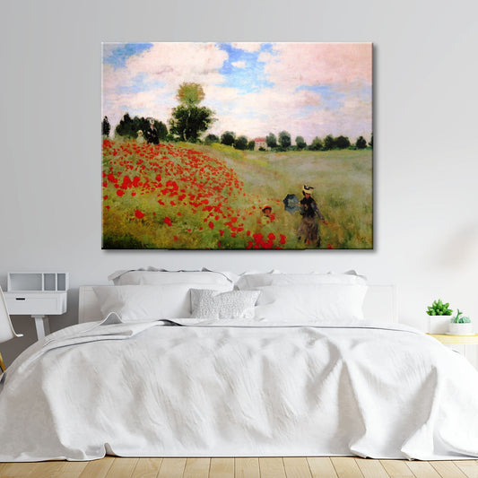 Cuadro de Monet campo de amapolas Impreso