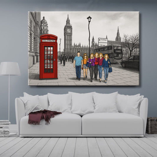Cuadro cómic de Londres con el Big Ben