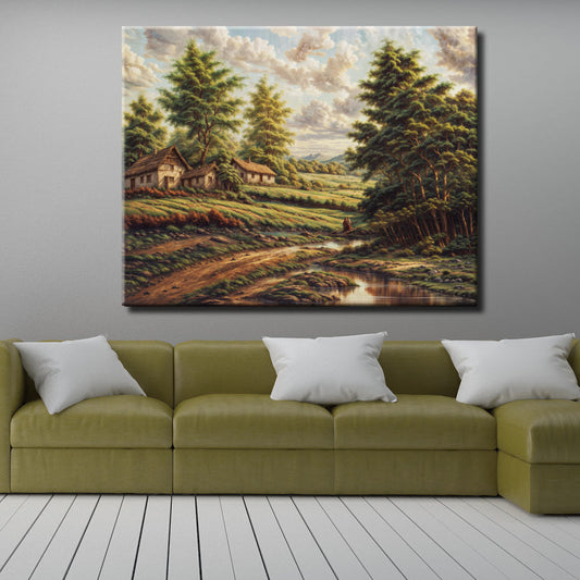 Cuadro Clásico de Paisaje pintado