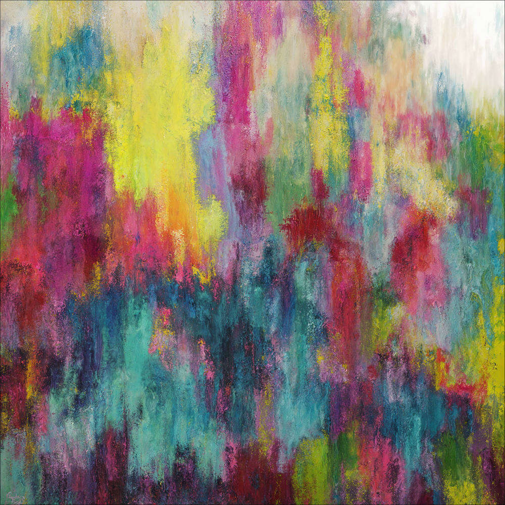 Cuadro abstracto fantasía de color pintado
