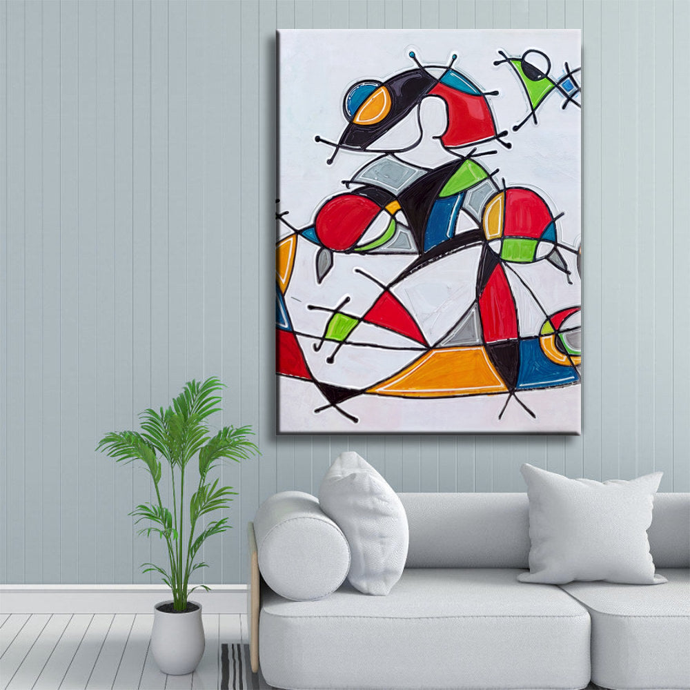 Menina moderna de colores brillantes
