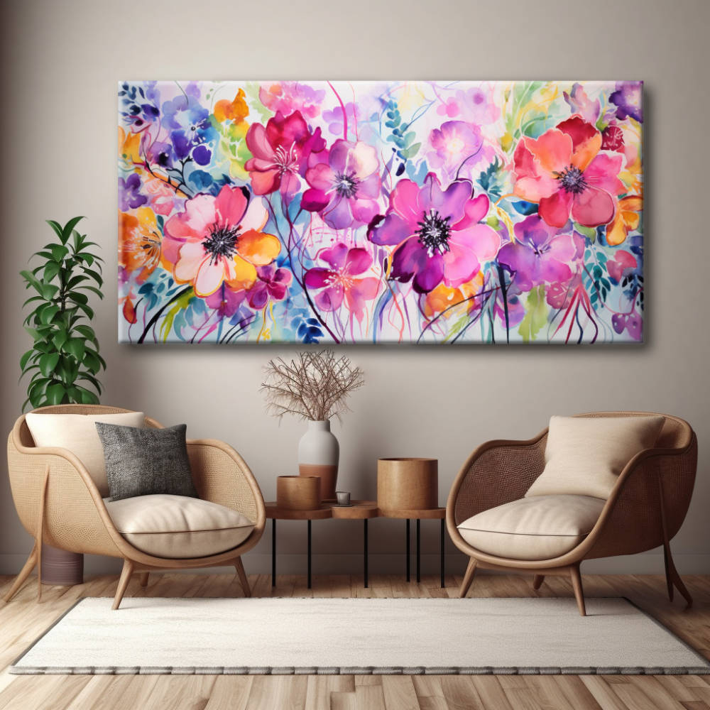 Campo de flores de colores