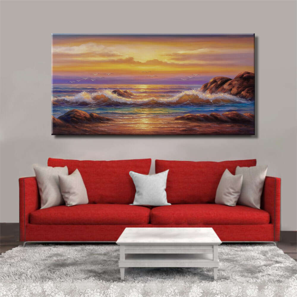 Cuadro de Playa al atardecer