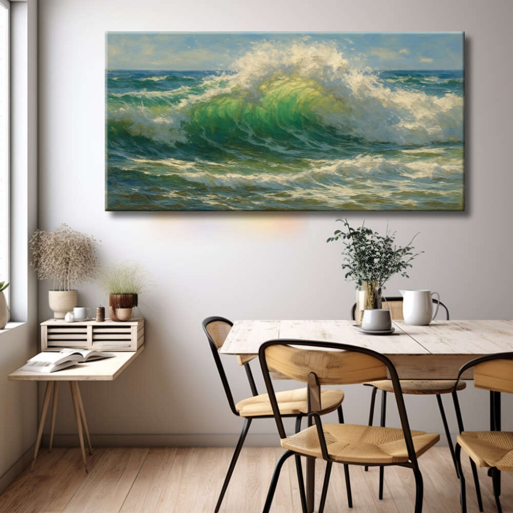 Cuadro de Paisaje Marino con olas