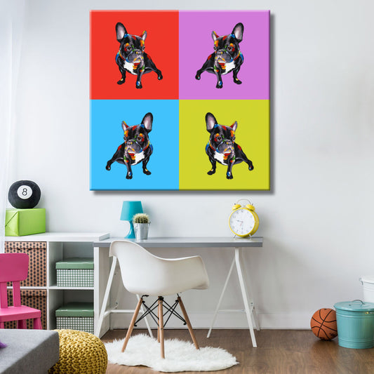 Cuadro Bulldog Francés Pop Art