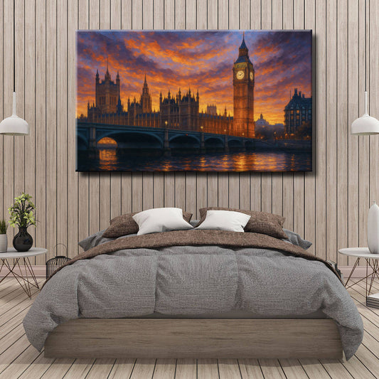 Cuadro de Londres al atardecer