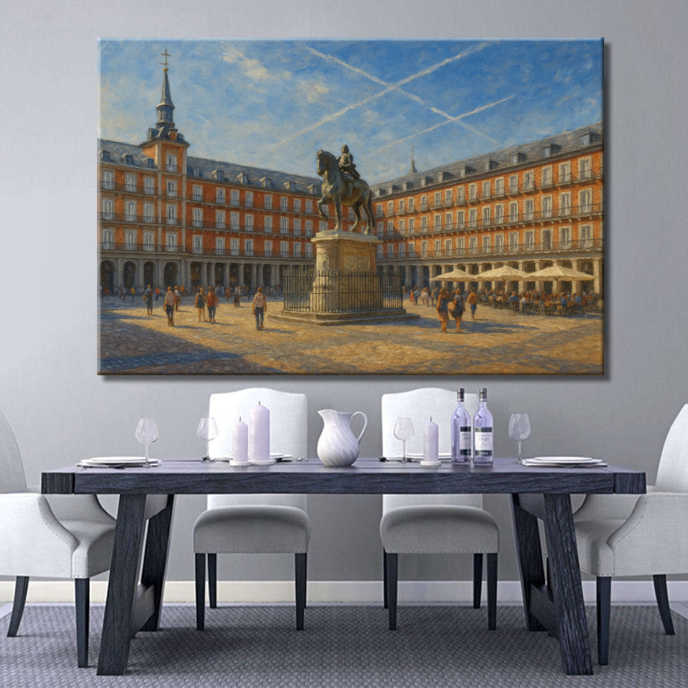 Cuadro urbano de Madrid Plaza mayor