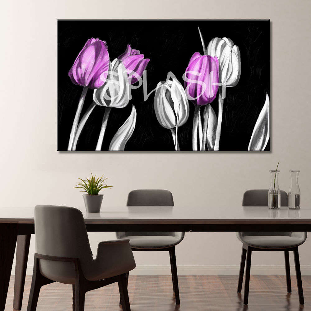Cuadro de Flores en magenta