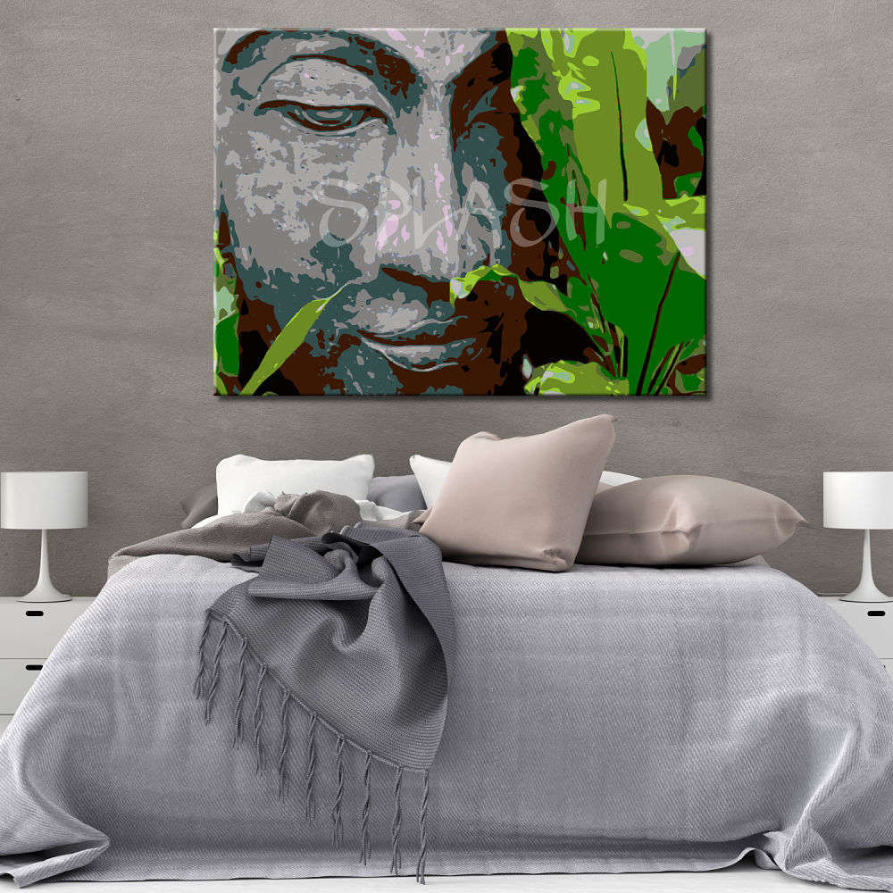 Cuadro zen de buda con verde