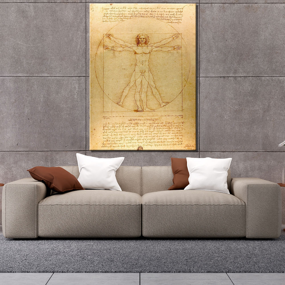 Cuadro hombre de Vitruvio de Leonardo