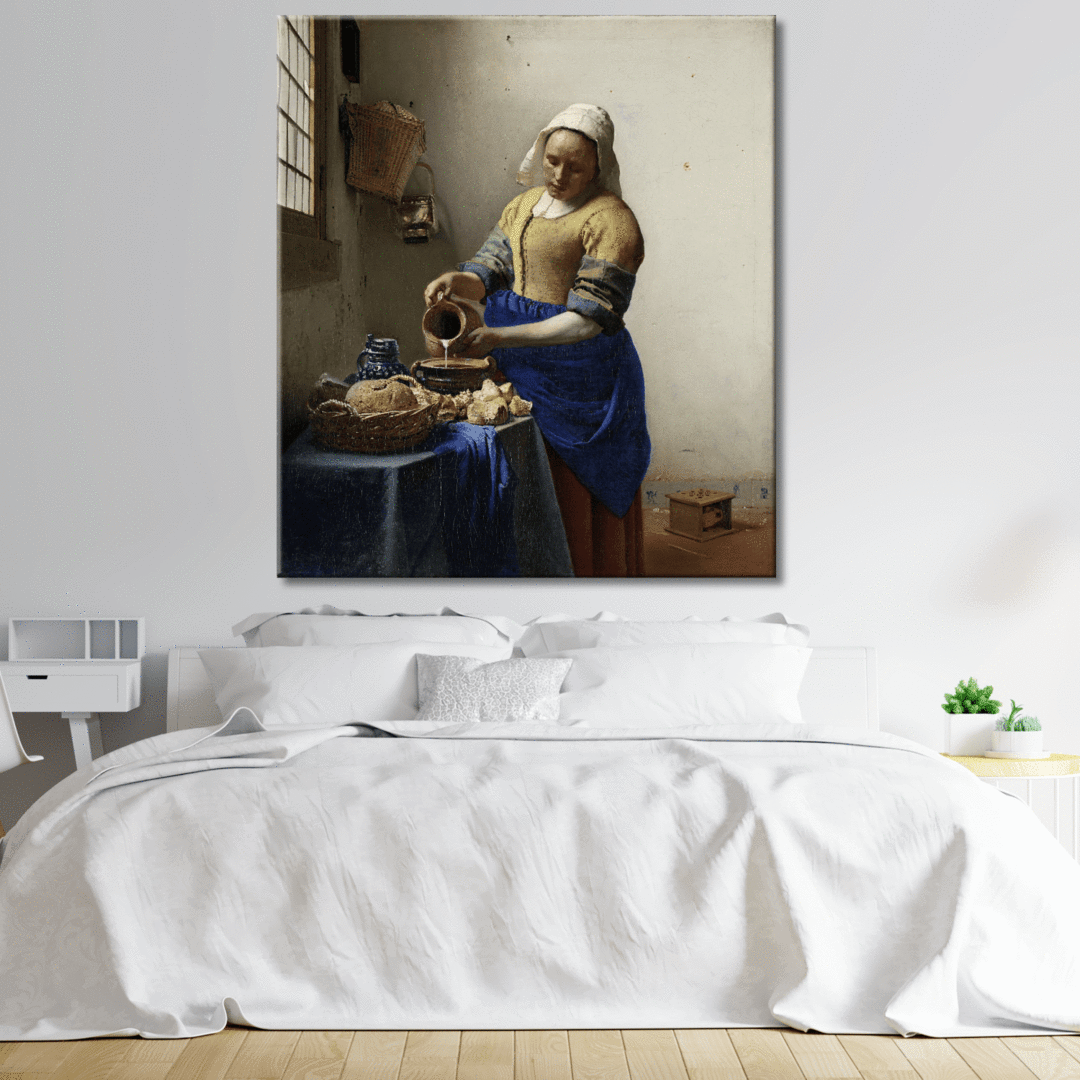 Cuadro impreso de Vermeer la lechera