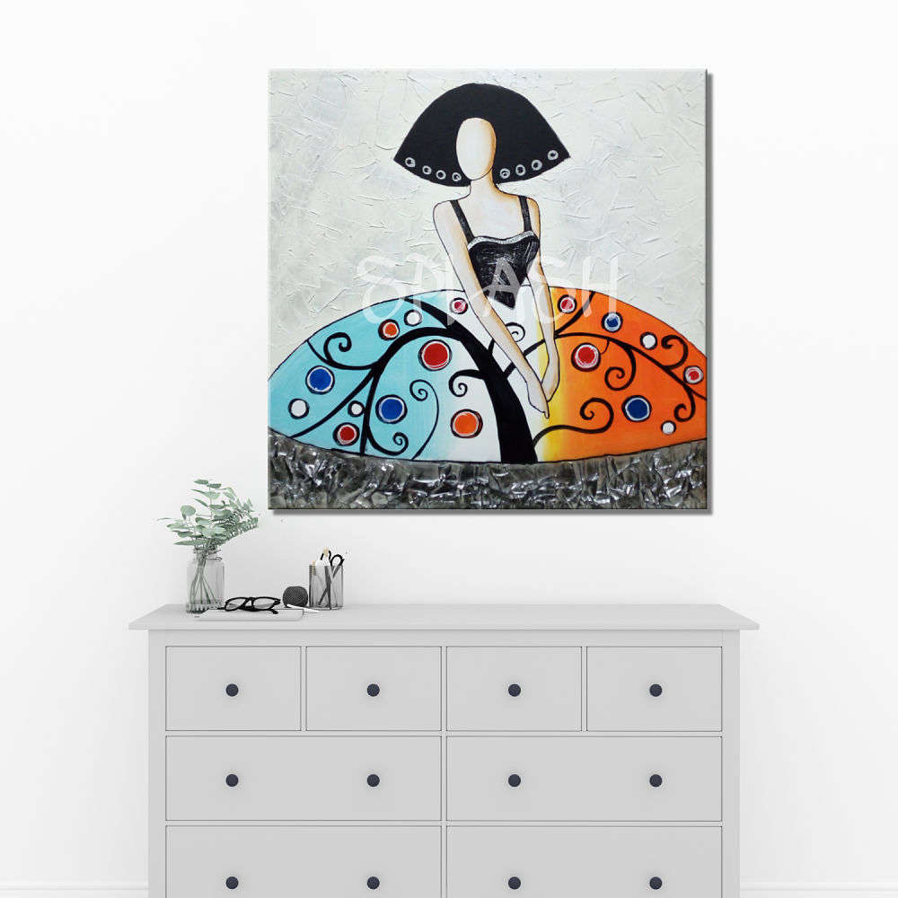 Cuadro menina inspirada en el Árbol Vida de Klimt