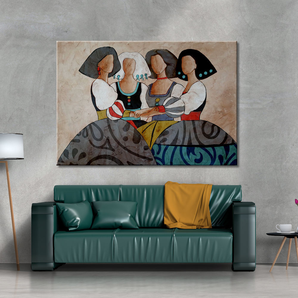 Cuadro de grupo de Meninas modernas