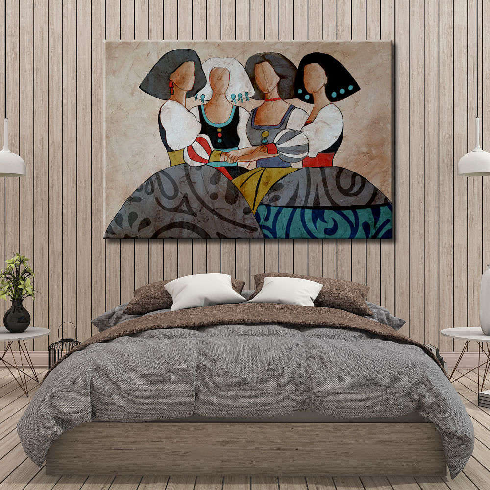 Cuadro de grupo de Meninas modernas