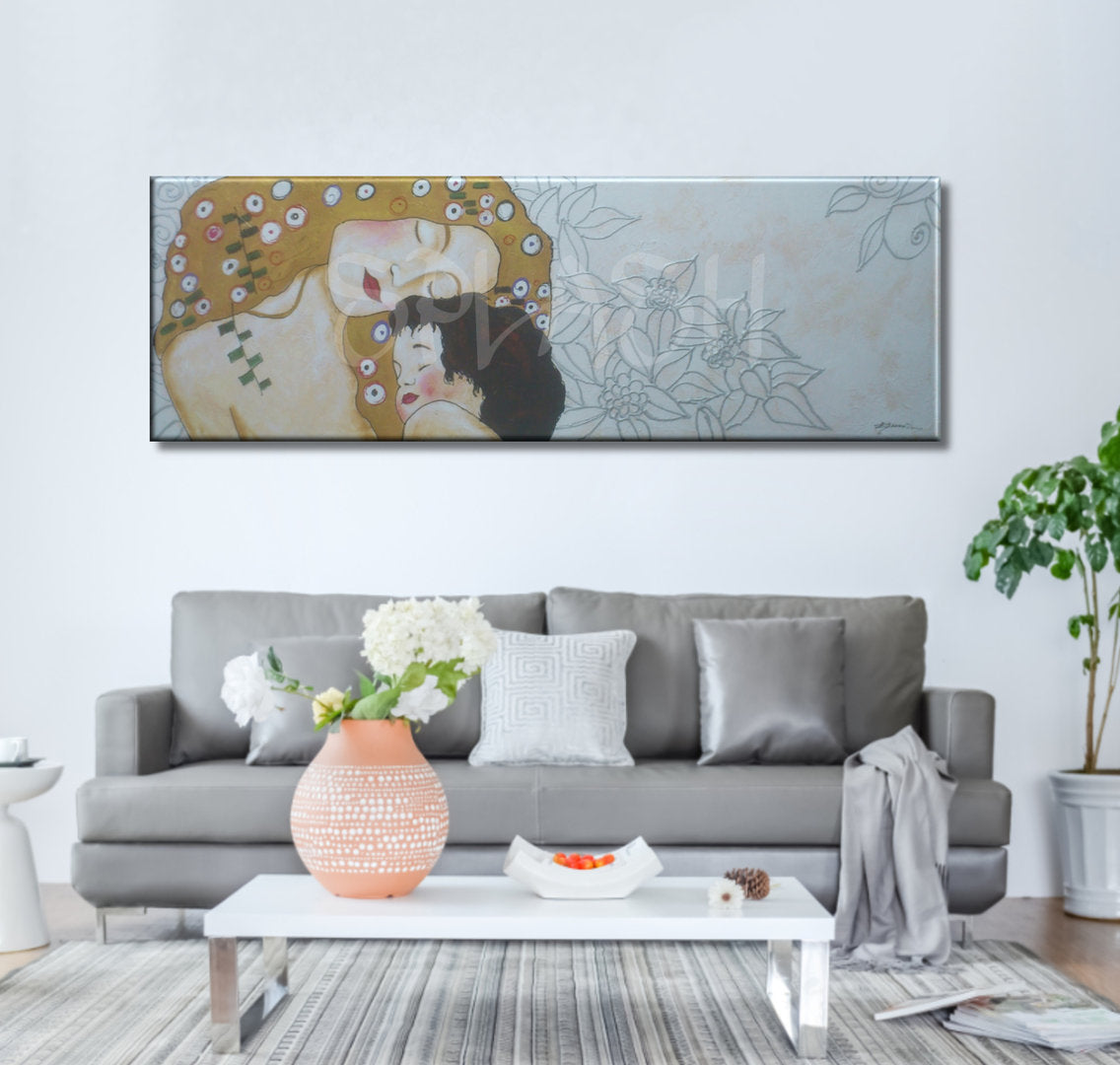 Cuadro Cabecero Madre e hijo de Klimt
