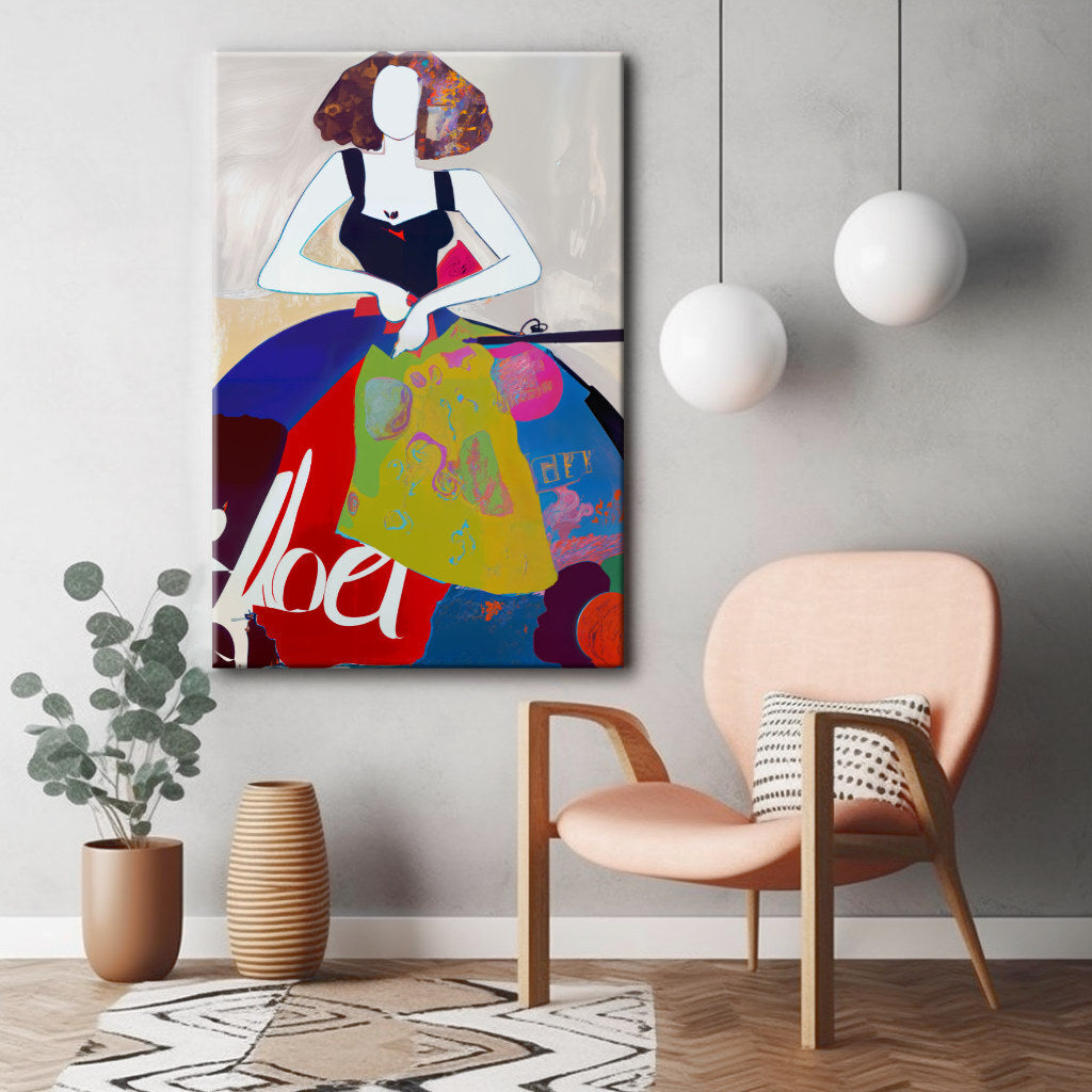 Cuadro de Menina Vertical Pop Art