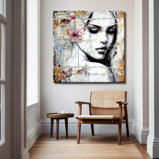 Cuadro Mujer Figuración Abstracta