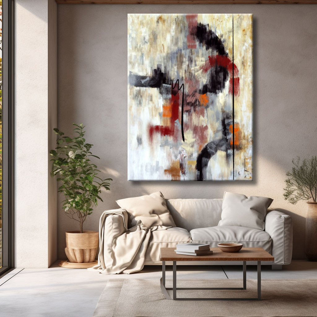 Cuadro Abstracto vanguardia Colores Ocre