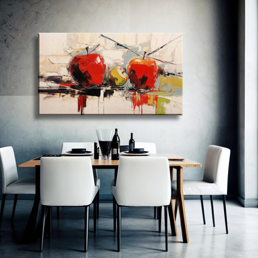 Cuadro Abstracto con manzanas