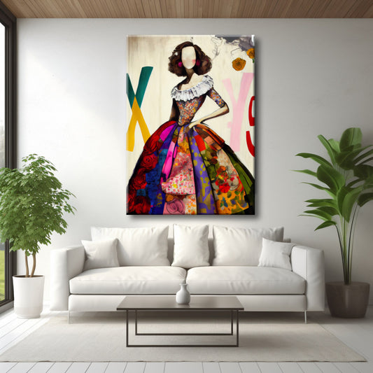 Cuadro Menina Multicolor Vintage