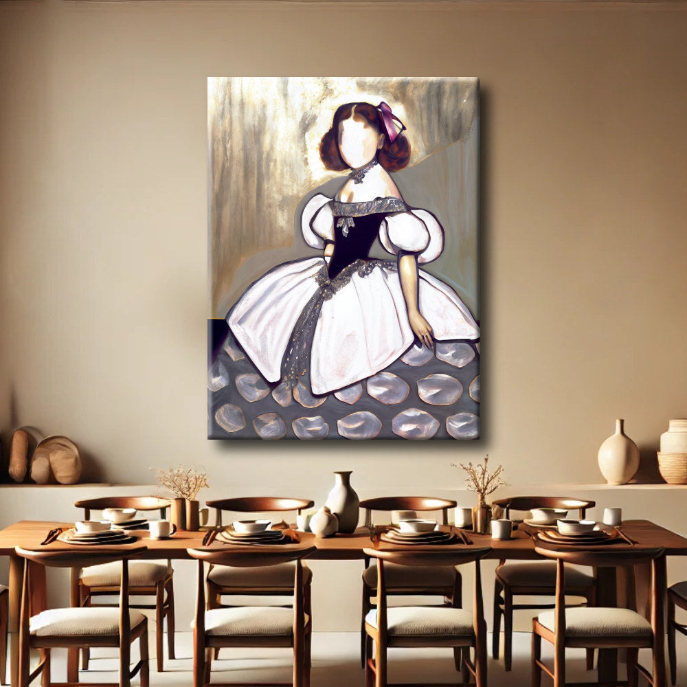 Cuadro Menina moderna vertical