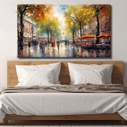 Cuadro urbano inspirado en Las Ramblas