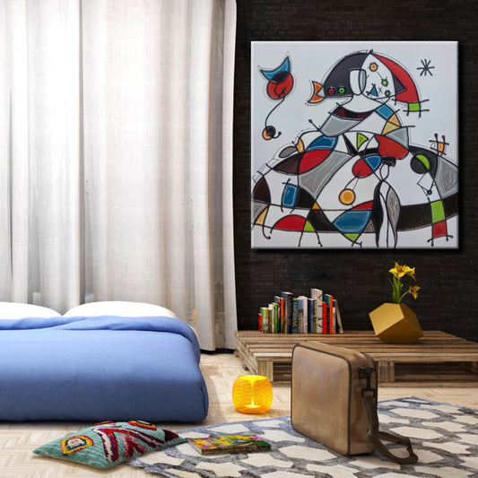 Cuadro de Menina moderna colores y brillos