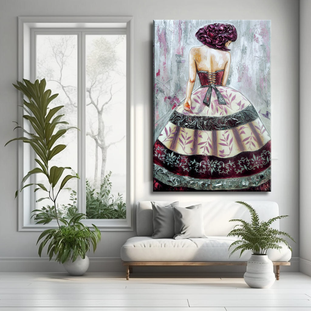 Cuadro Menina Moderna de Espalda
