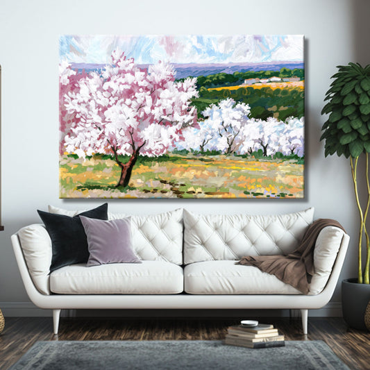 Cuadro Paisaje Campo con almendros