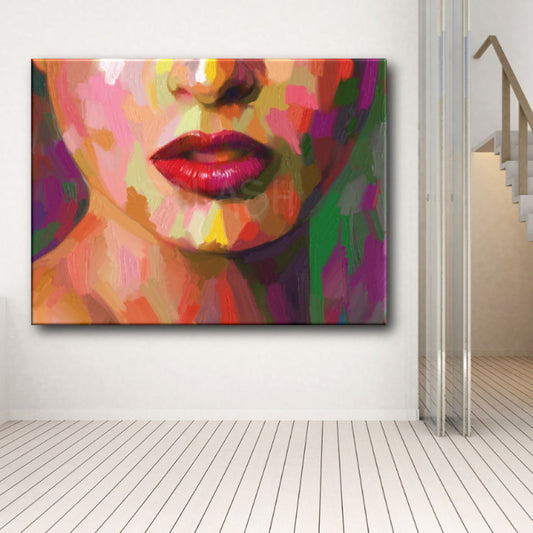 Cuadro Cara de mujer de colores