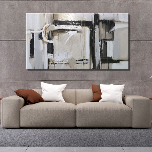 Lienzo de Arte Abstracto Monocromático