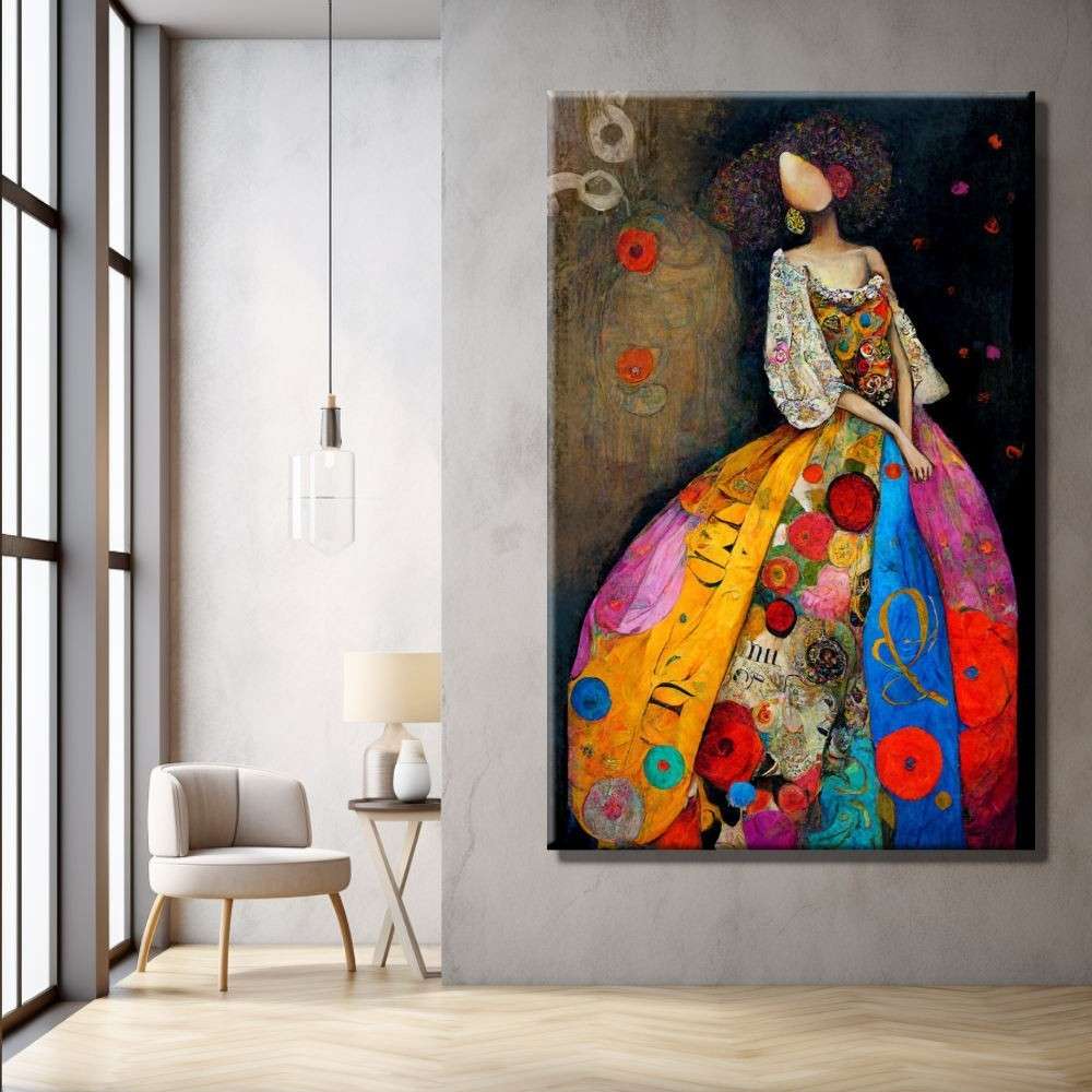 Cuadro Colorido Menina Contemporánea