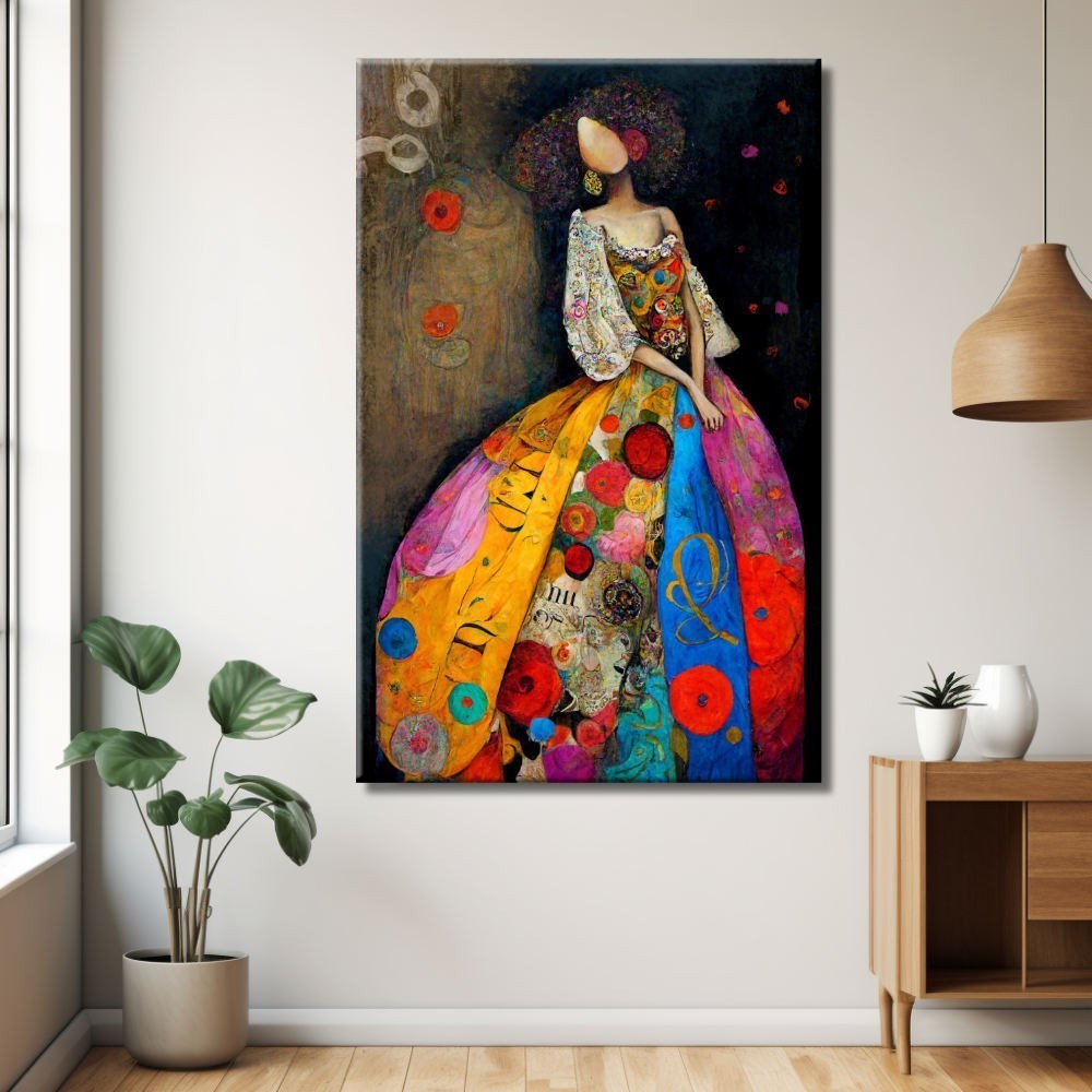 Cuadro Colorido Menina Contemporánea