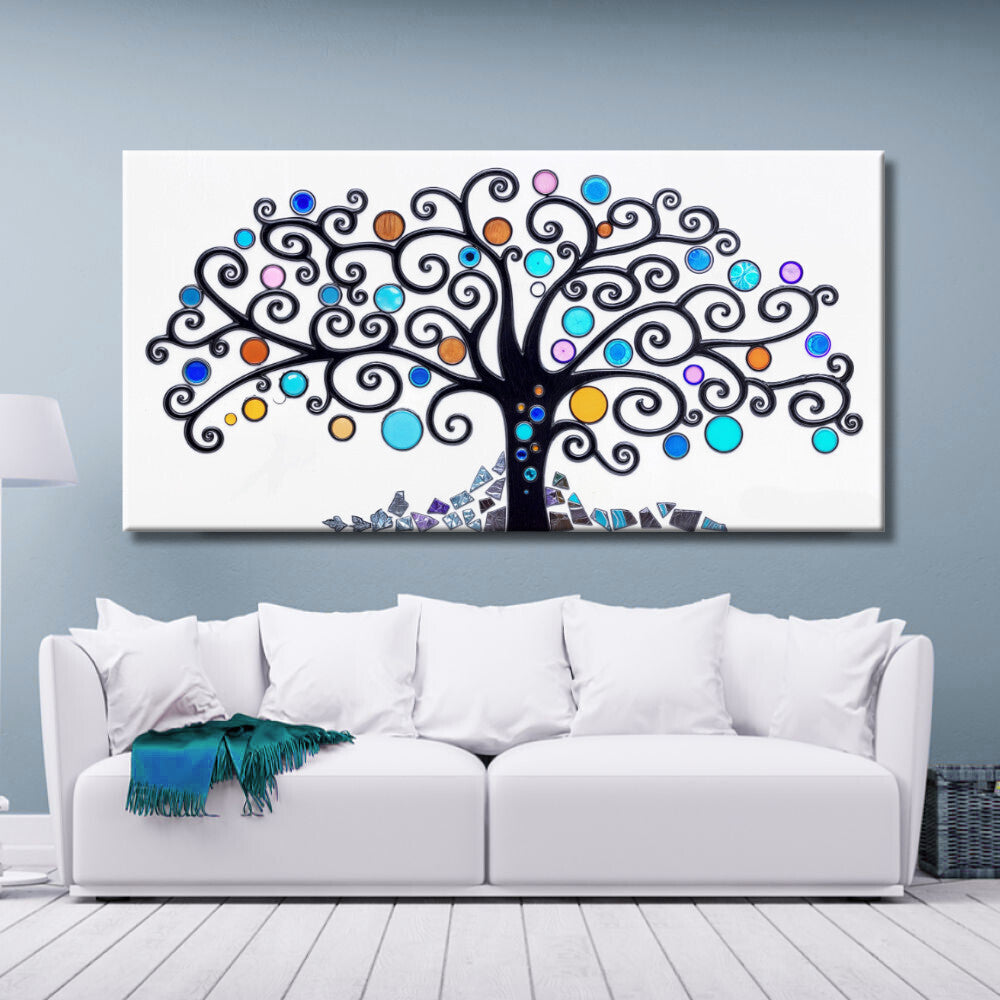 Cuadro Árbol de la Vida tonos azulados