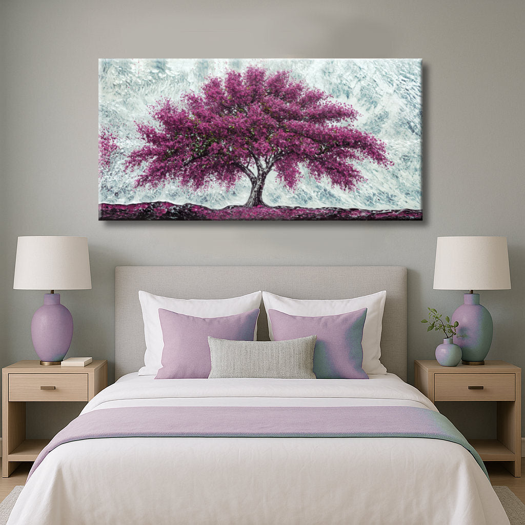 Cuadro de Árbol magenta texturas