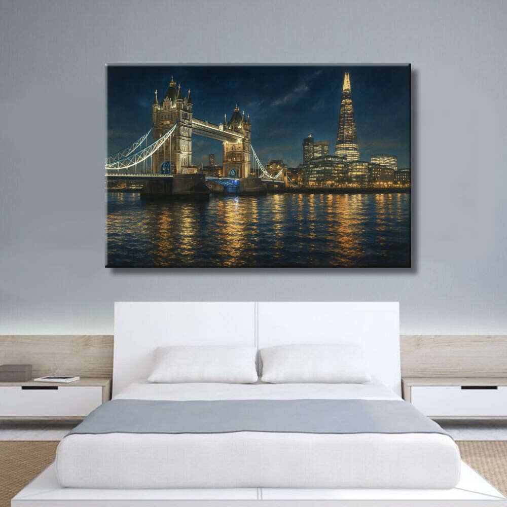 Cuadro Skyline Londres nocturno