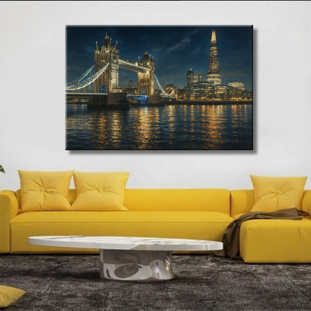 Cuadro Skyline Londres nocturno