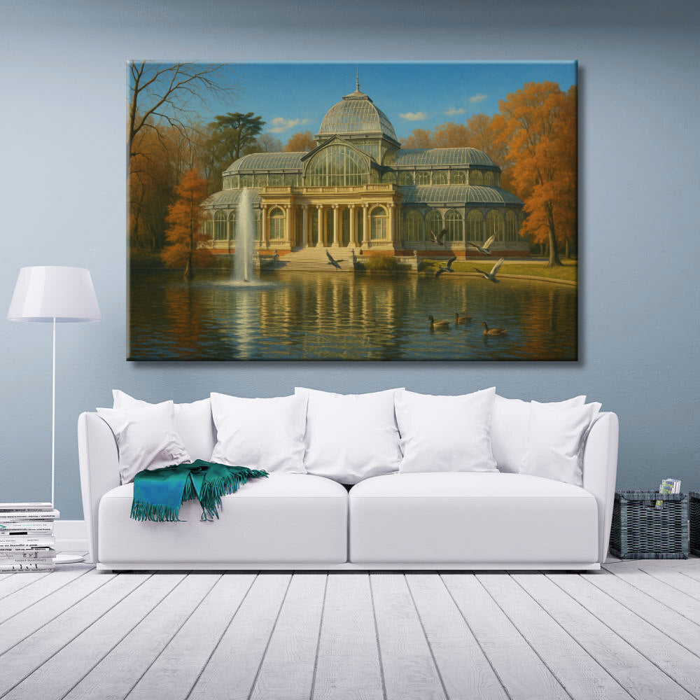 Cuadro del palacio de cristal de Madrid