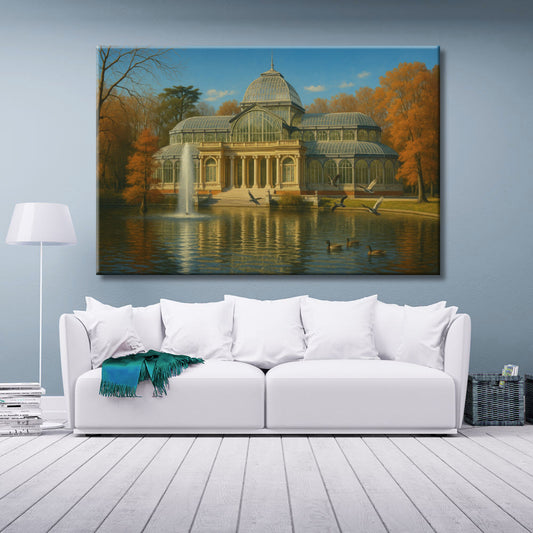 Cuadro del palacio de cristal de Madrid
